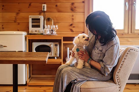 ペットと一緒に